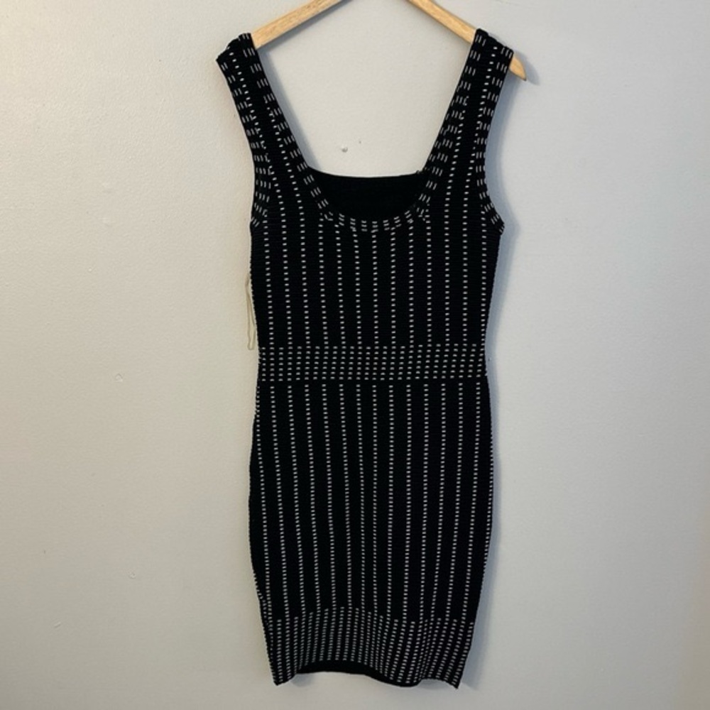 WOW COUTURE Bodycon Stretch Dress in Black & White